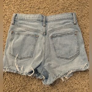 madewell high rise denim shorts
